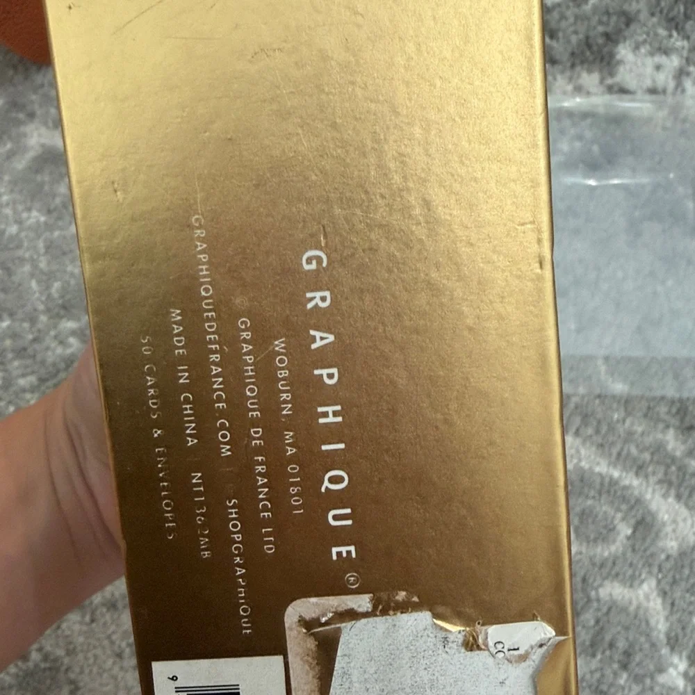 Gold and White Graduation Thank You Cards